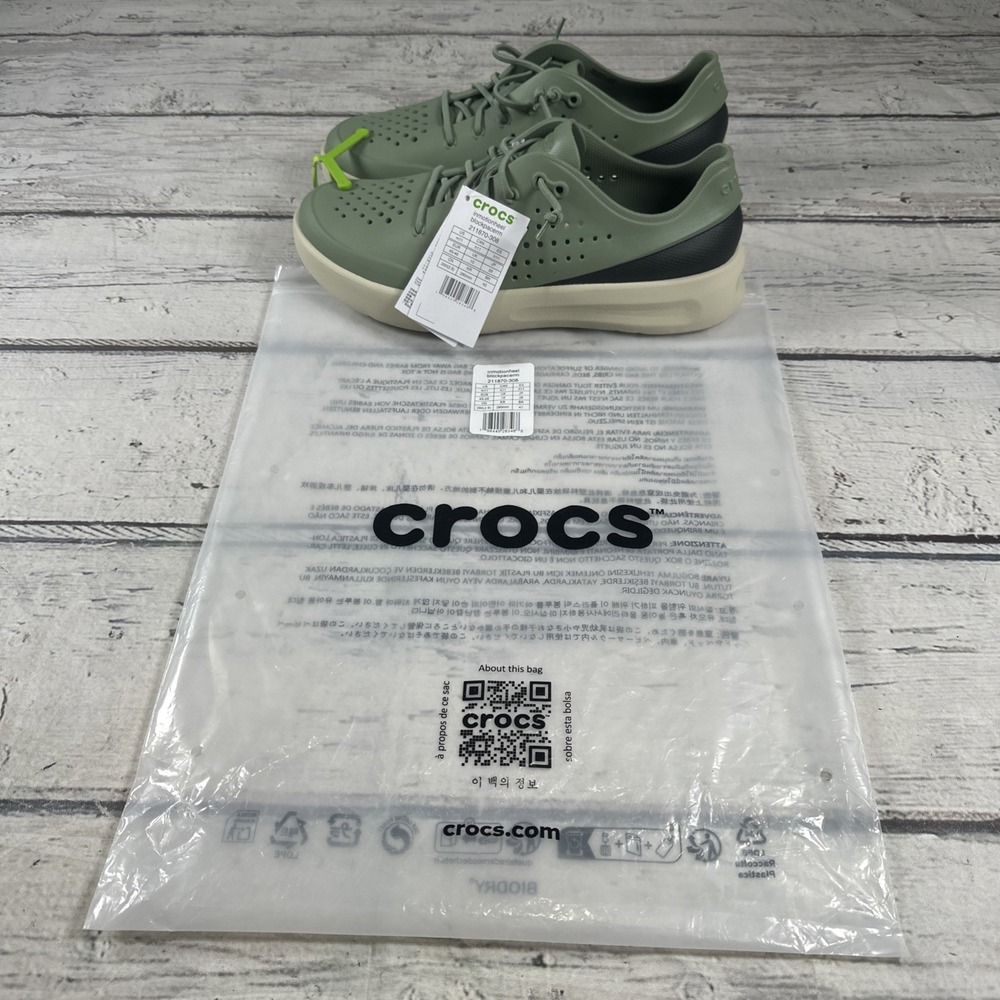 Crocs Men's InMotion LiteRide Pacers Sneaker Men's Size11 Green New With Tags
